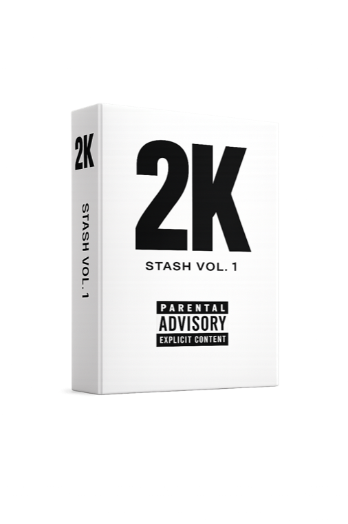 2K Stash Vol. 1 — 3D box artwork, white box with bold 2K logo and Parental Advisory mark.
